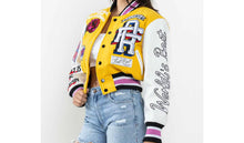 Load image into Gallery viewer, Flower Phwoar Cropped Varsity Jacket
