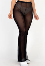 Load image into Gallery viewer, Poly Mesh High Waist Flared Pants
